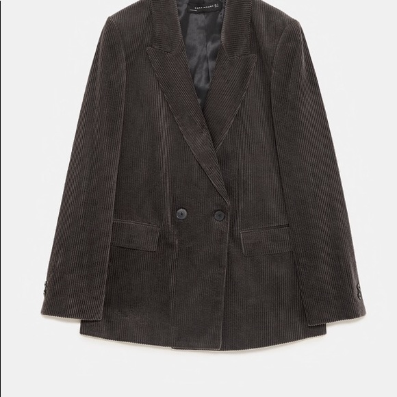 NWT Zara brown corduroy boyfriend blazer j… - Picture 5 of 8